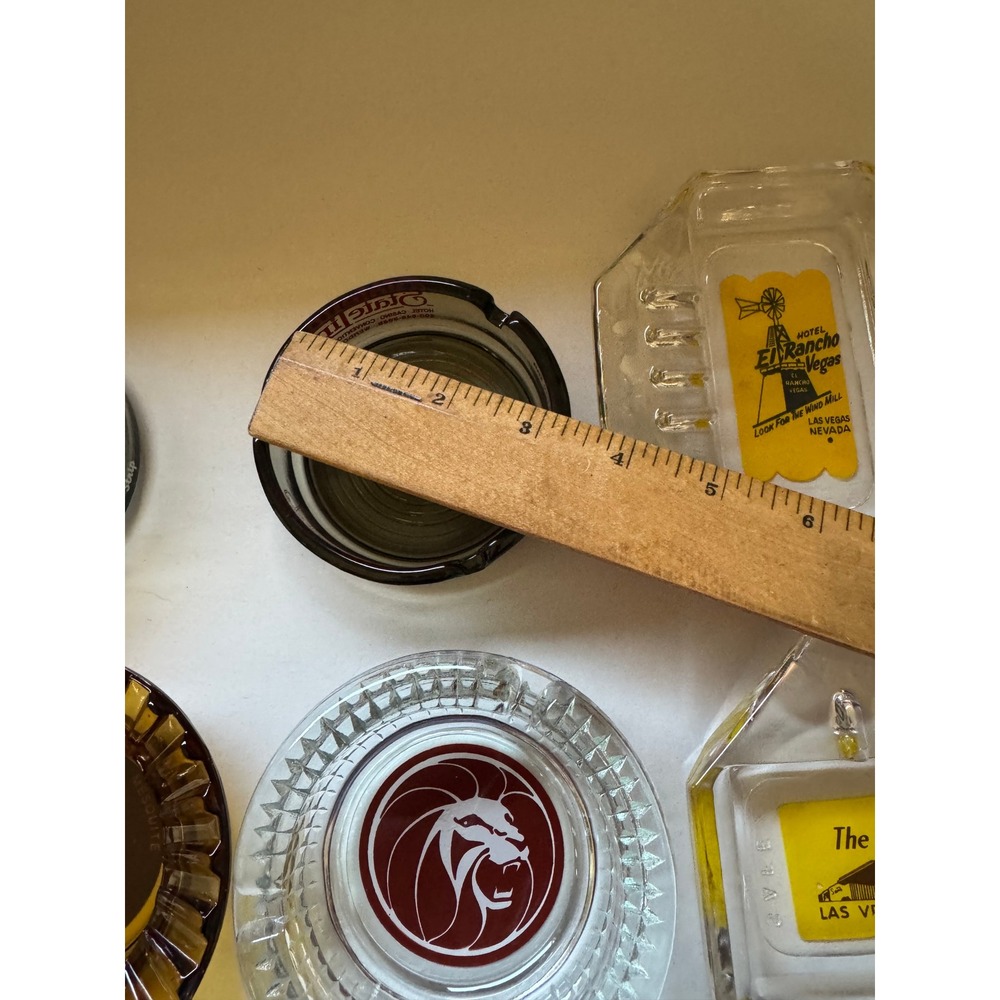 Vintage Las Vegas Casino Hotel Glass Ashtray Lot Sands El Rancho Peppermill - Picture 15 of 16